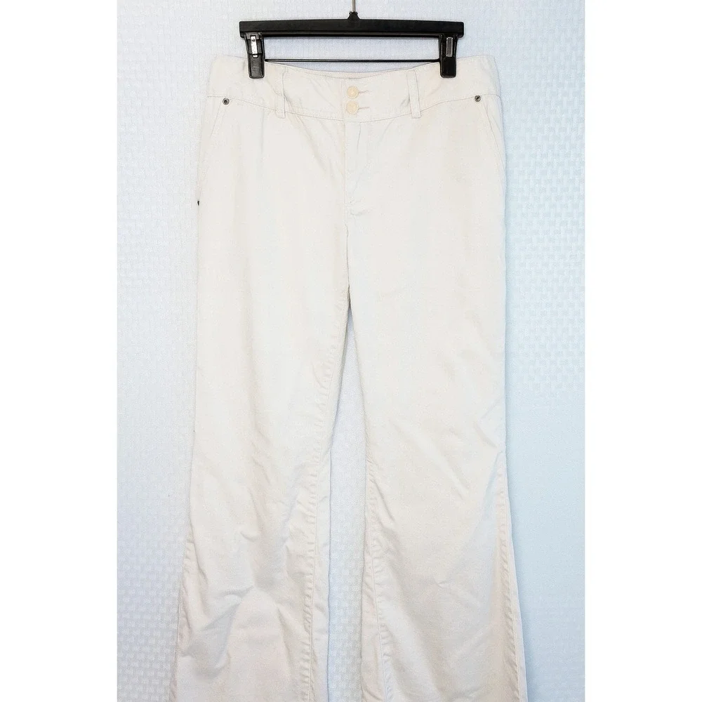 7 For All‎ Mankind Women's Ginger Wide Leg Pants Beige Size 29 100% Cotton